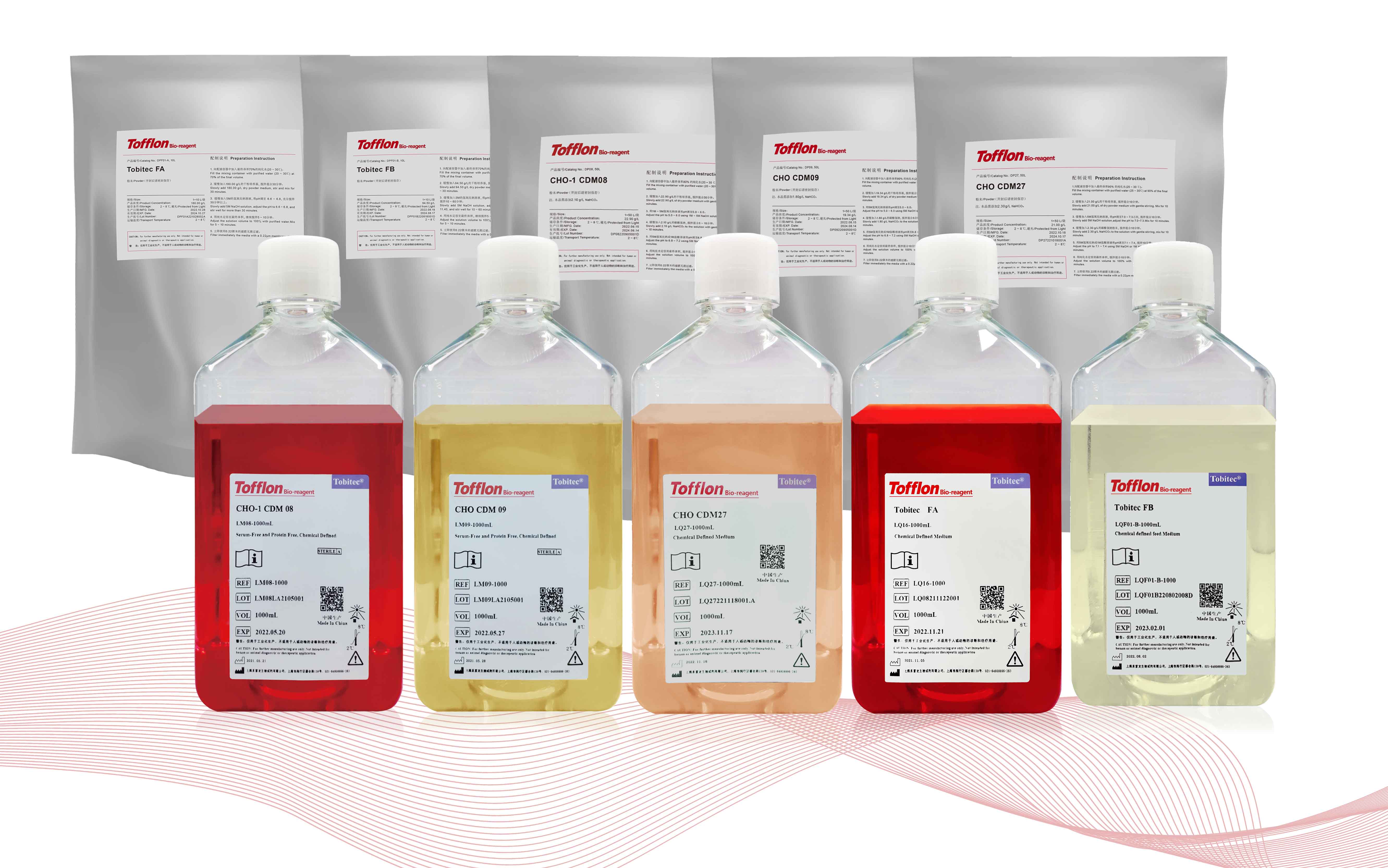 Tofflon provides you with suspension scale amplification culture and Medium products for protein antibody production 1．Introduction